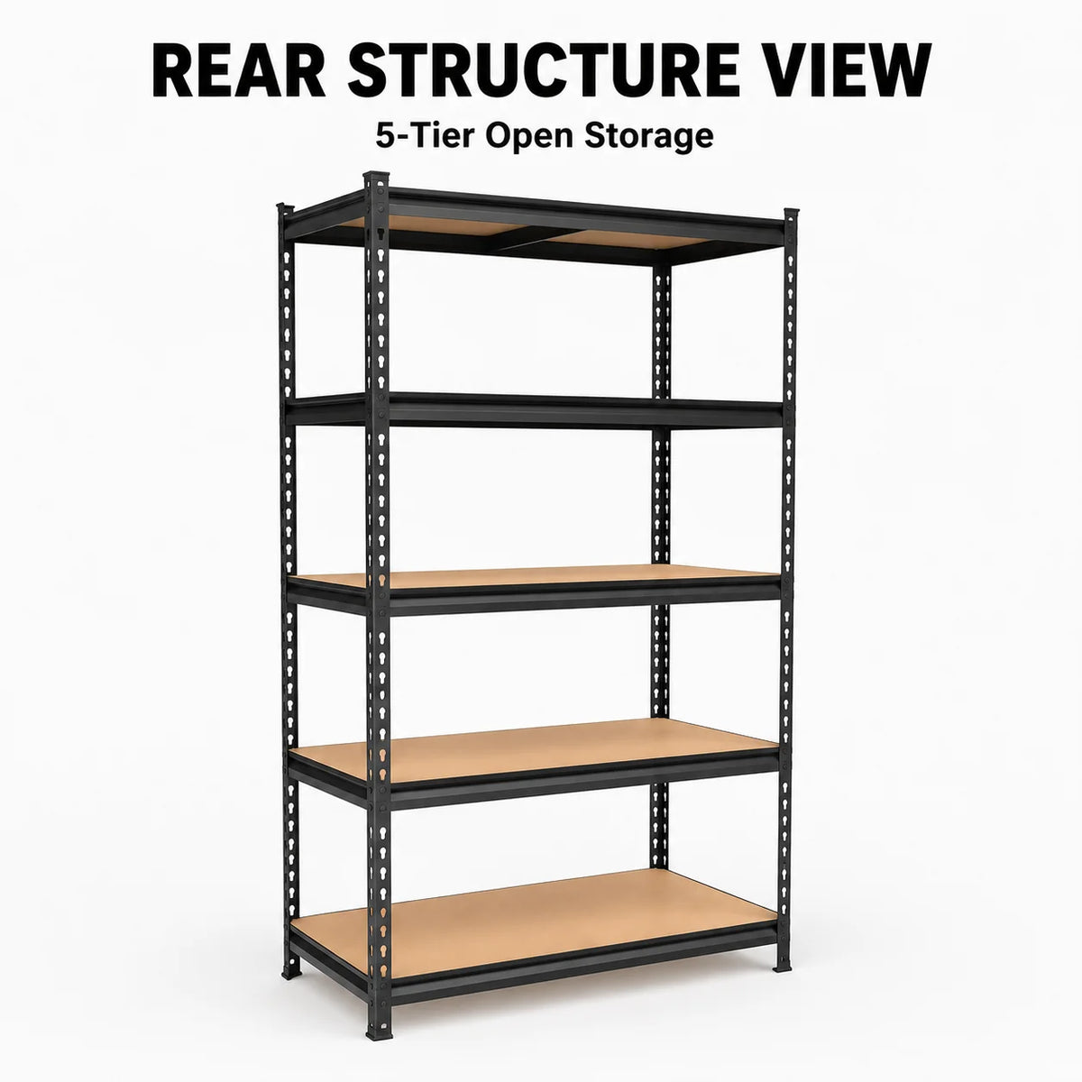 Five Tier Heavy Duty Metal Storage Rack For Garage Organization