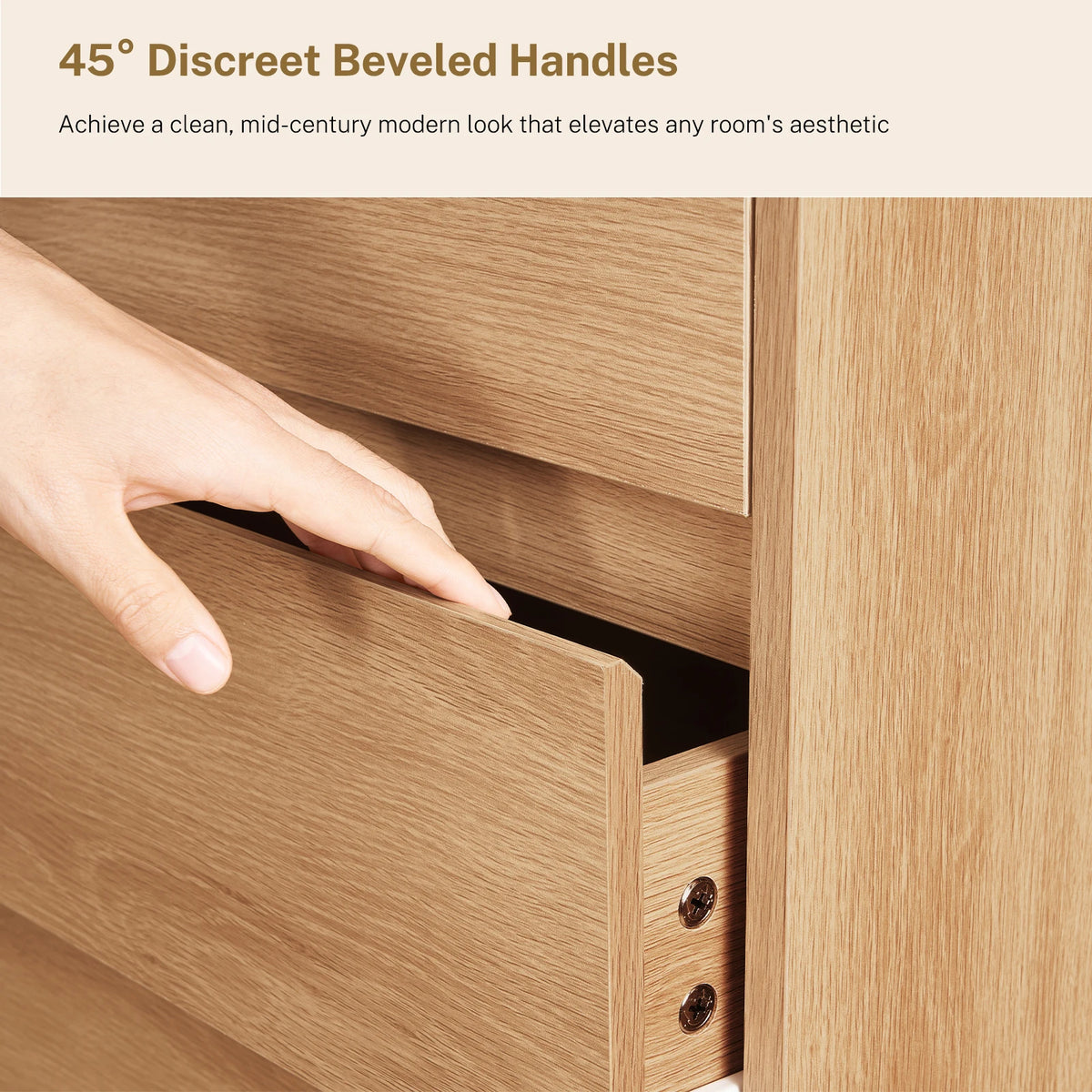 Modern 9 Drawer Dresser With Curved Profile Bedroom Storage