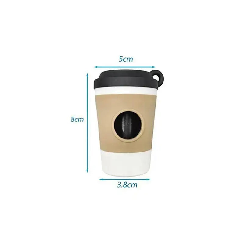 Creative Coffee Cup Dog Waste Bag Dispenser Storage Holder Box
