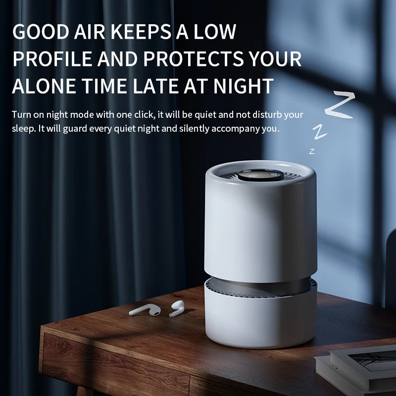 ZNLYRION Mini Desktop Air Purifier With HEPA Filter And Aromatherapy