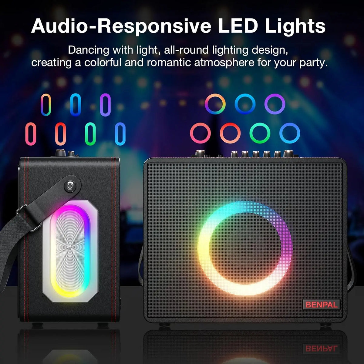 Portable Bluetooth Karaoke Speaker With Wireless Microphones