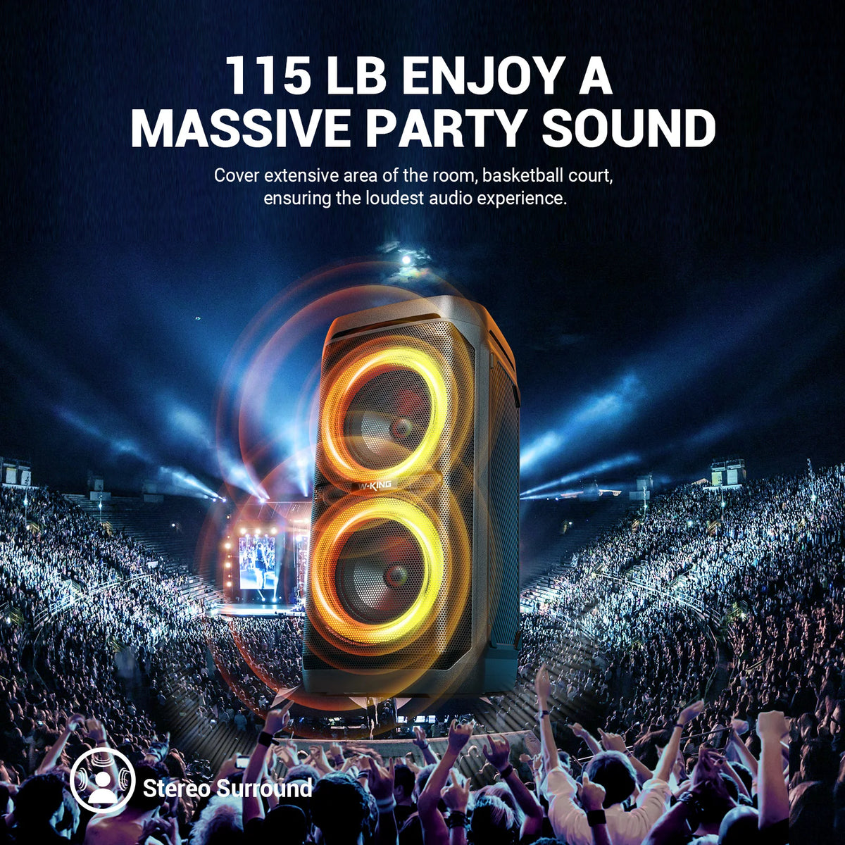 W-King T11 Portable Bluetooth Speaker Featuring Deep Bass And Waterproofing