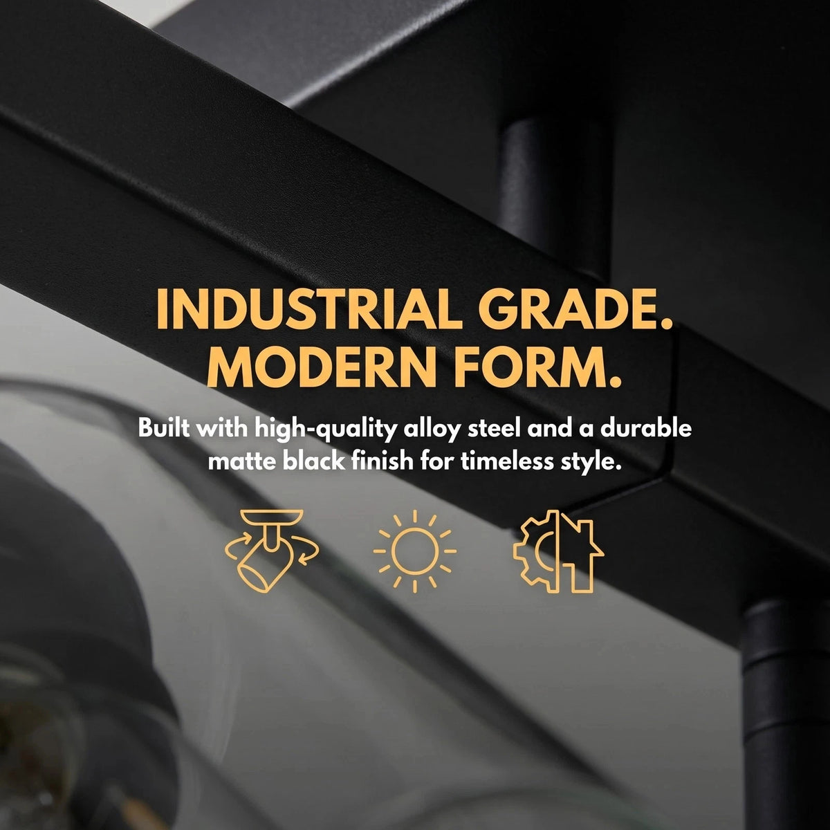 ARLGSITE Adjustable Wall Mount Light With Glass Shade E26 Base