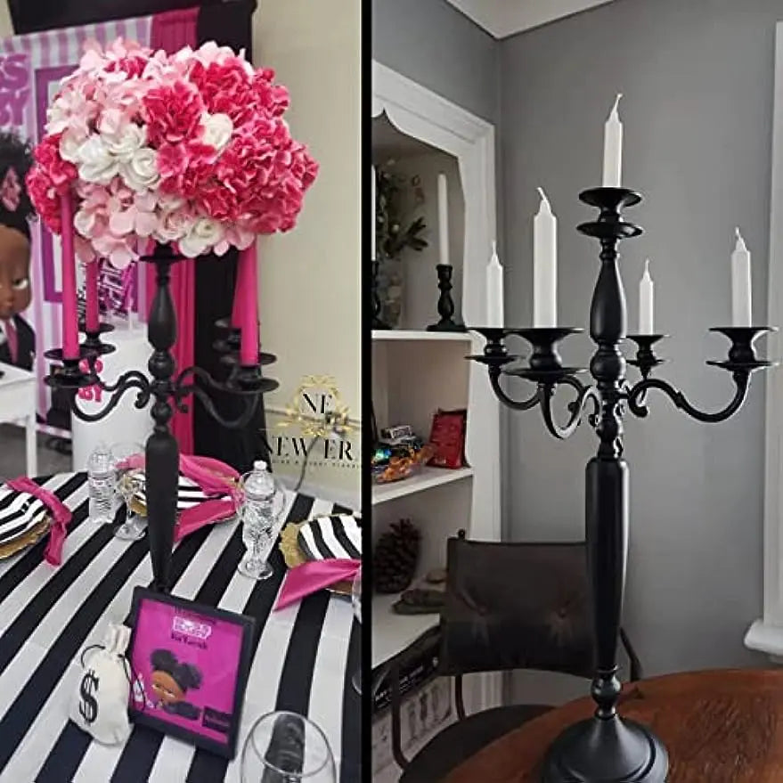 VINCIGANT Metal Candelabra Candle Holder For Wedding Table Decor