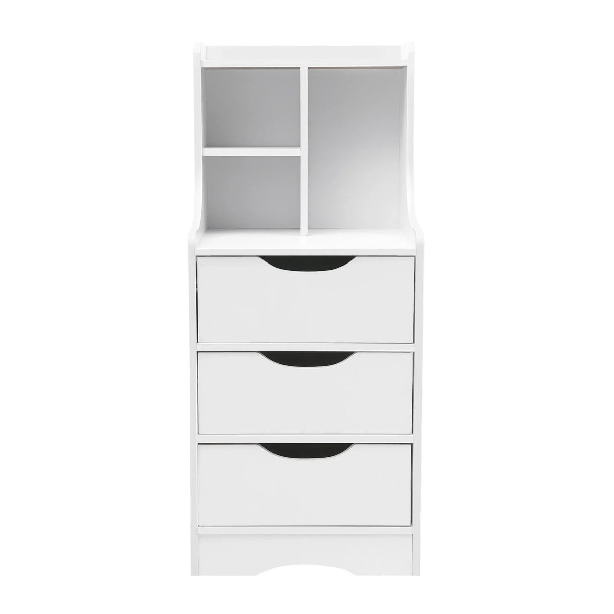 Modern Three Drawer Tall Nightstand for Bedroom or Study