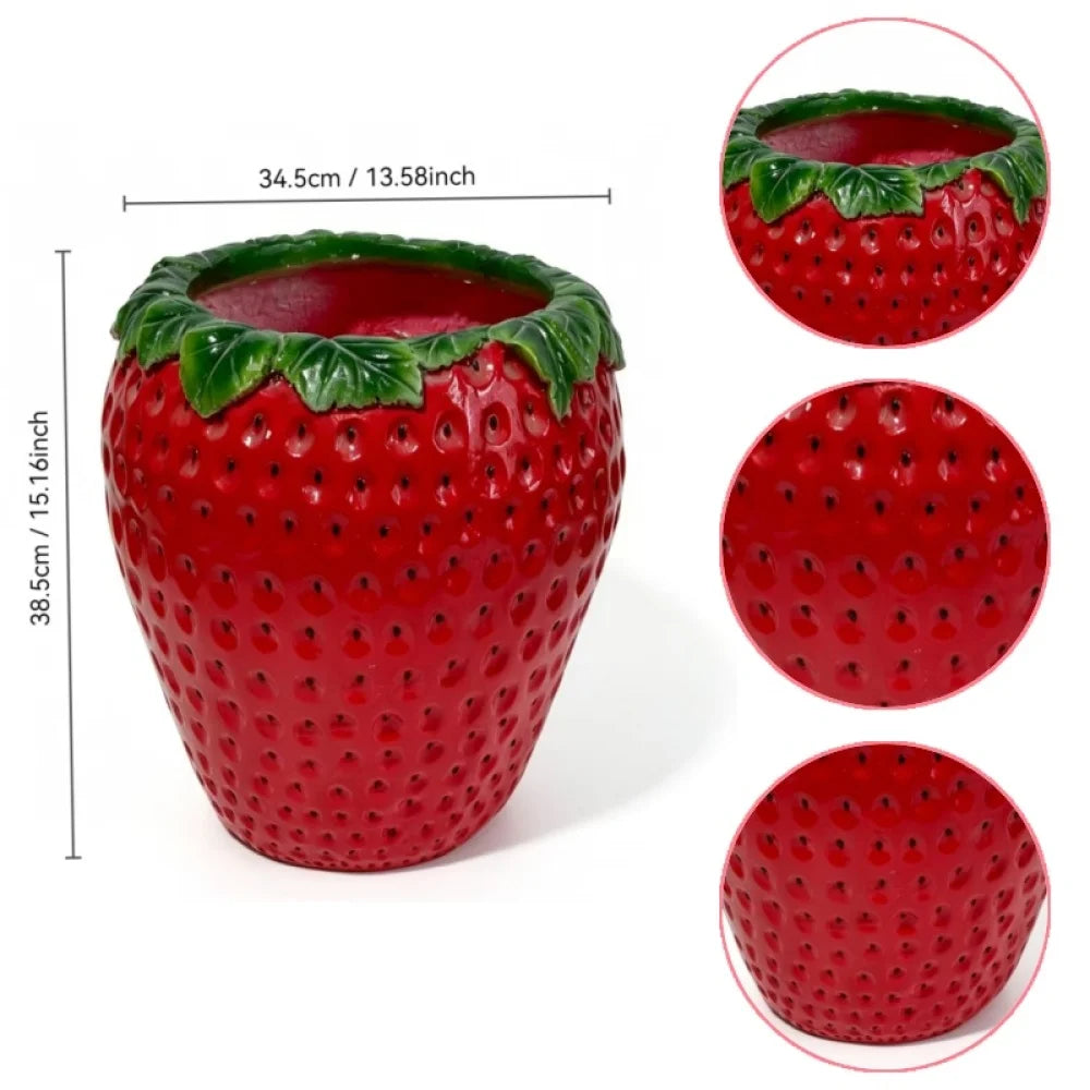 Strawberry Decorative Planter Pot For Outdoor Garden Patio