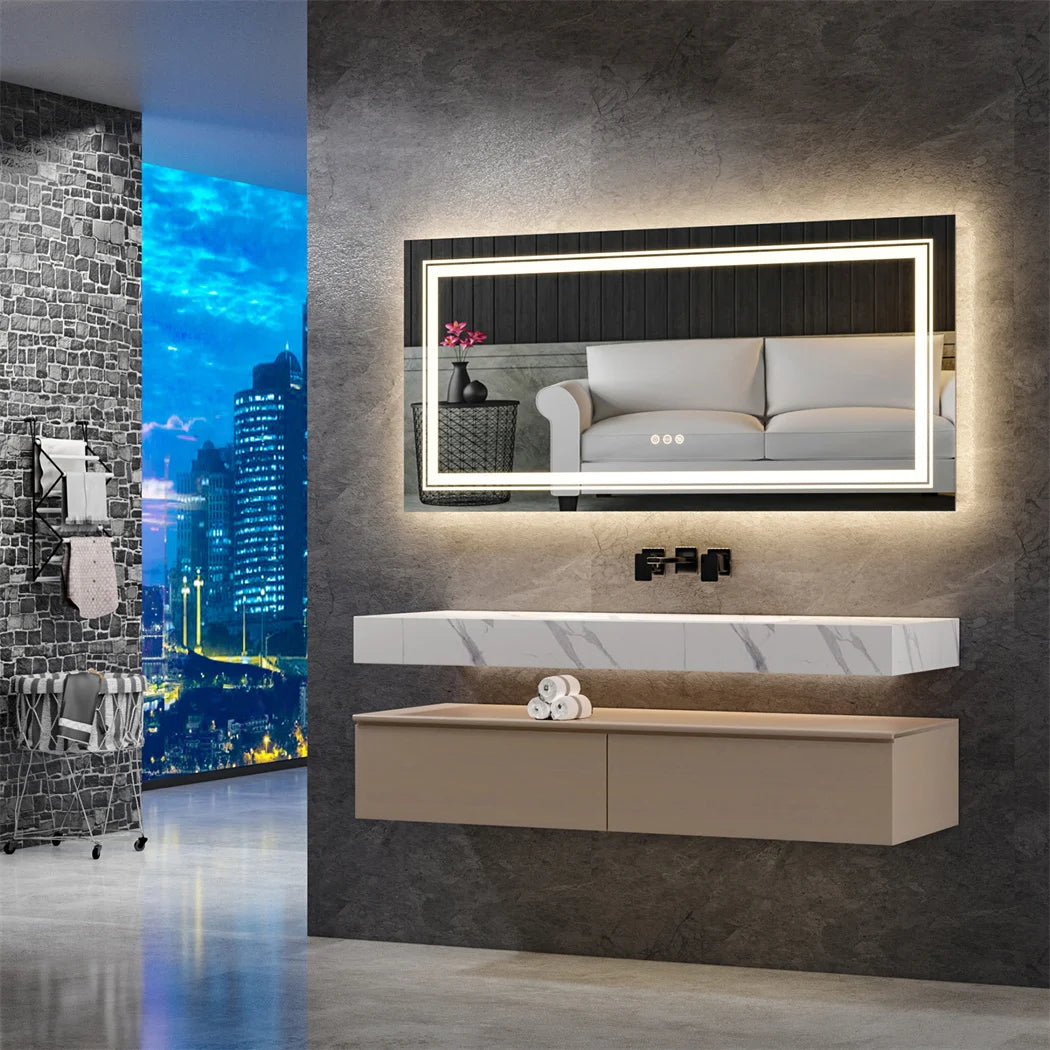 LUVODI Backlit Vanity Mirror With Fogless Touch Lighting