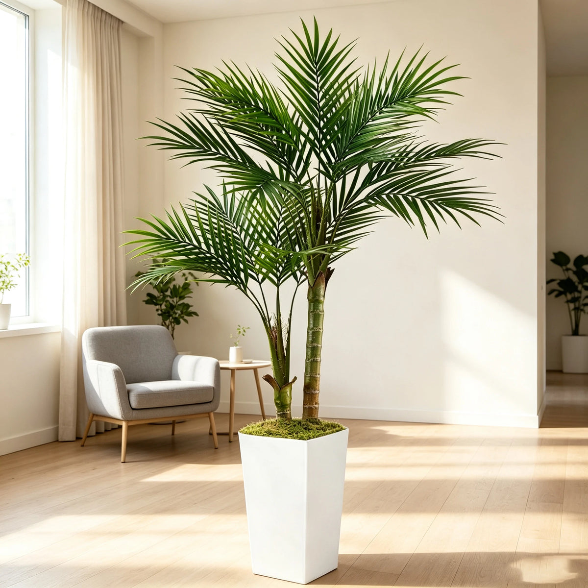 Olitree Artificial Areca Palm Tree with Planter for Home Decor