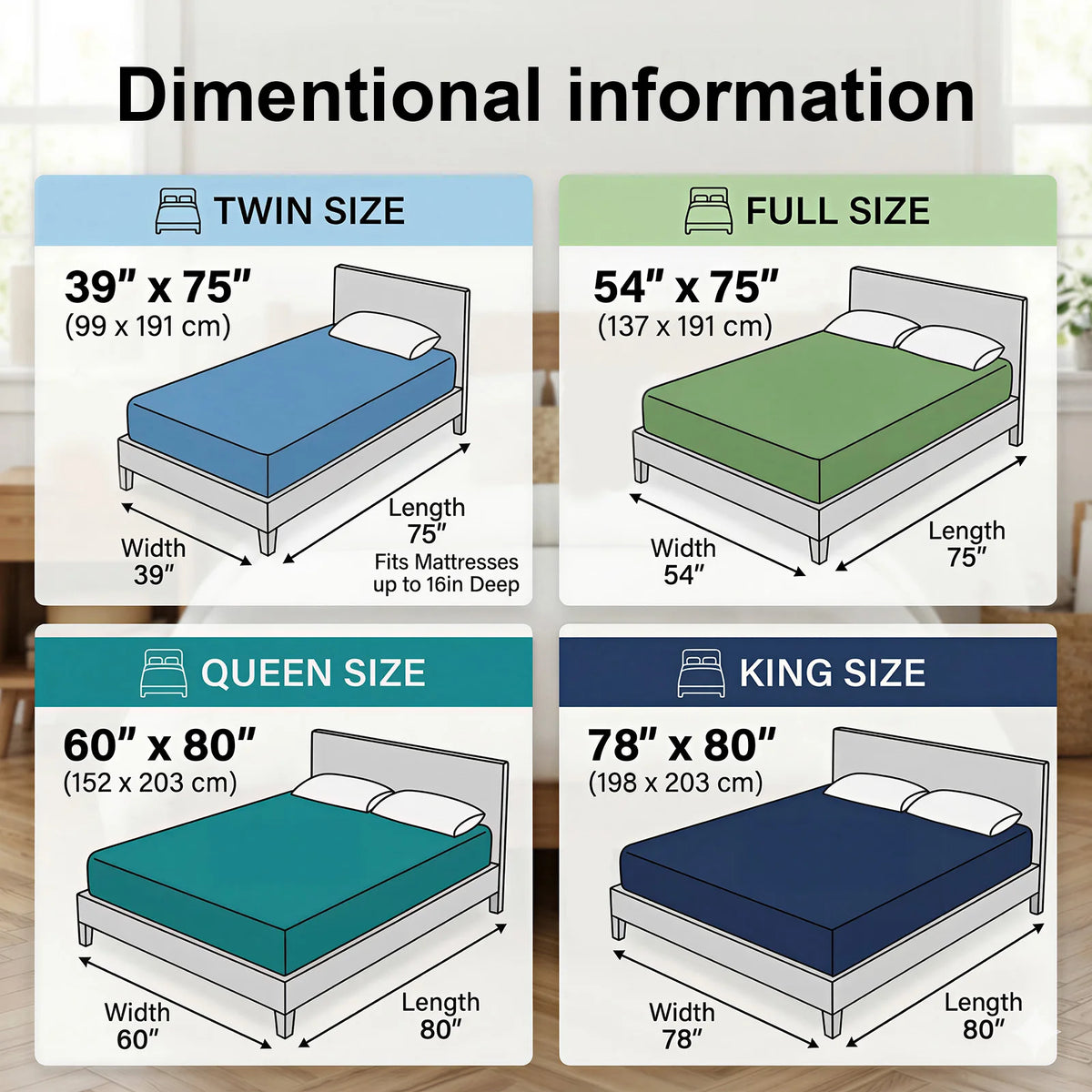 Quilted Waterproof Bamboo Fiber Mattress Cover With Stain Resistance