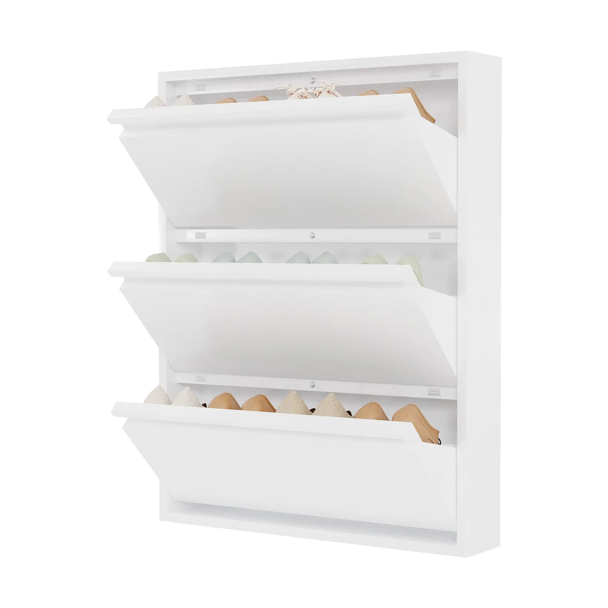 HiMISS Slim Metal Shoe Cabinet For Narrow Entryway Storage