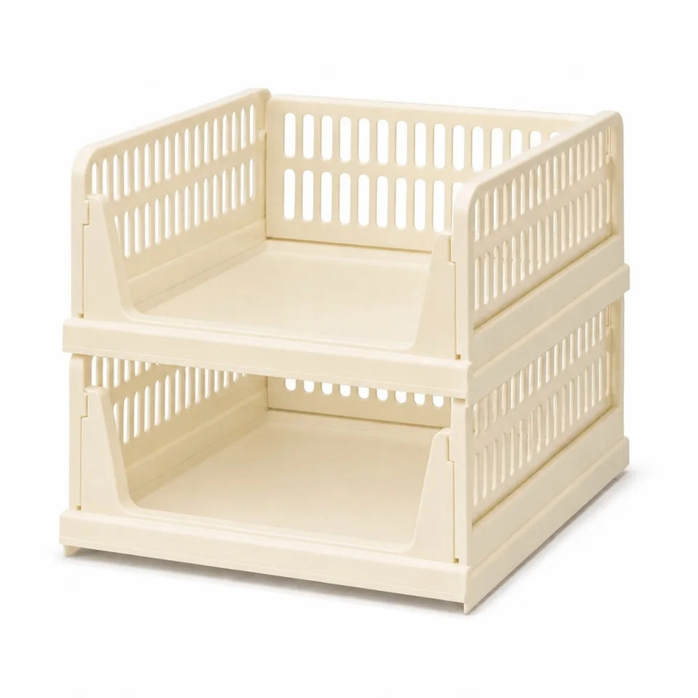Zoe Stackable Modular Storage Baskets for Closet and Home Organization