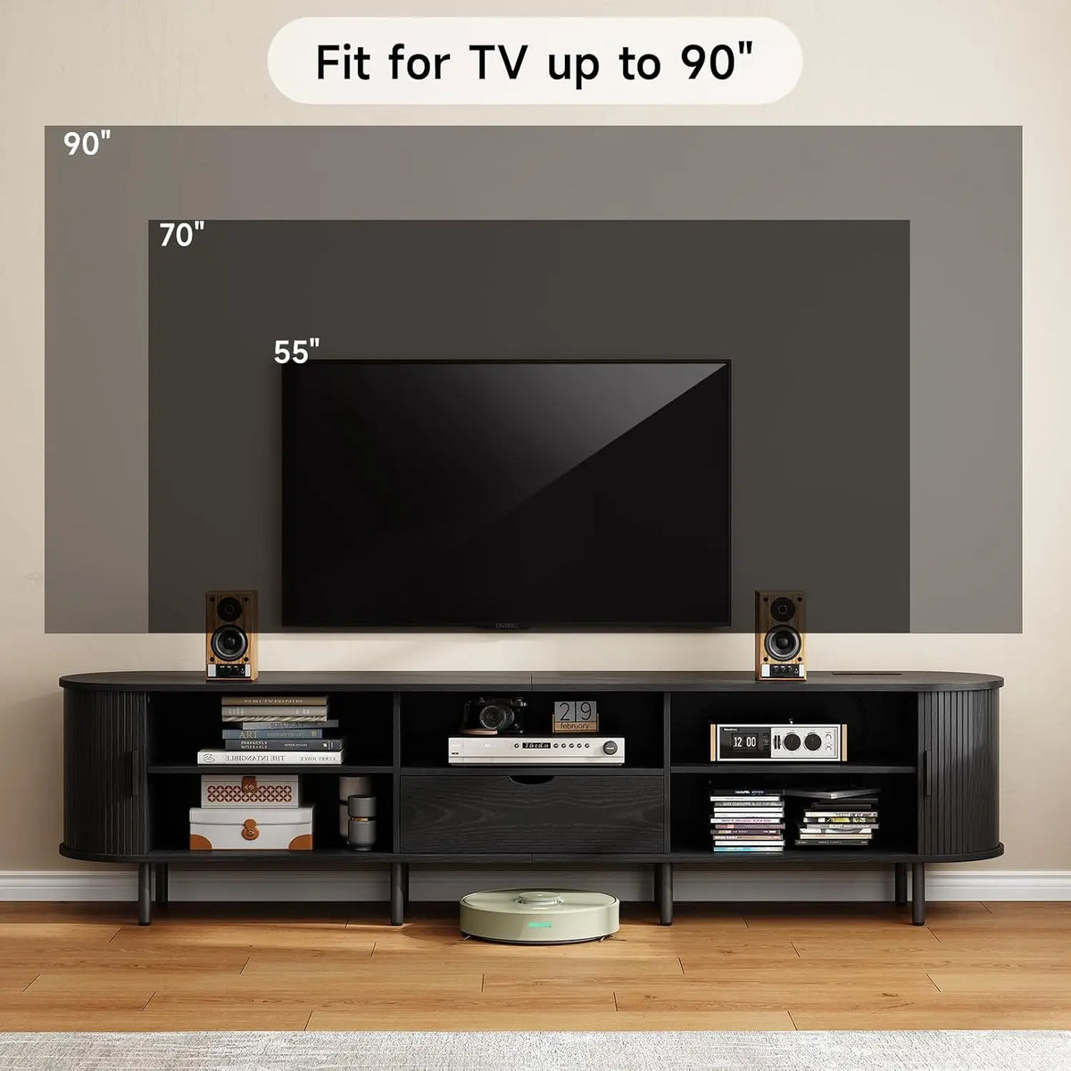 ONBRILL TV Stand With Power Outlet For Living Rooms