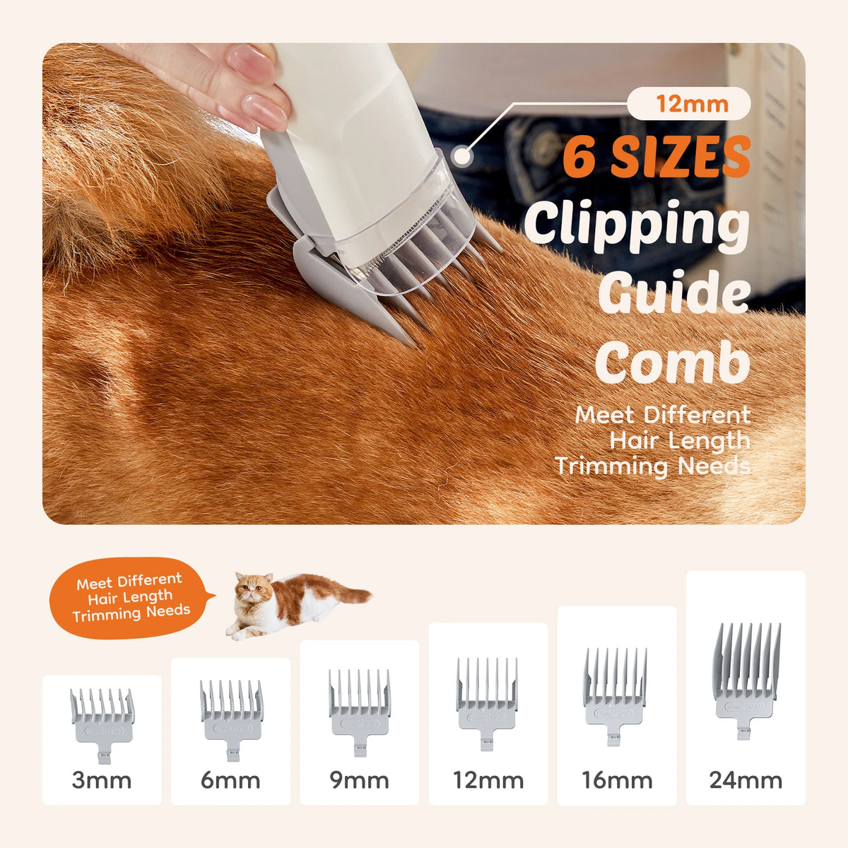 Sweetcrispy Cordless Pet Grooming Vacuum Kit With Quiet Clippers