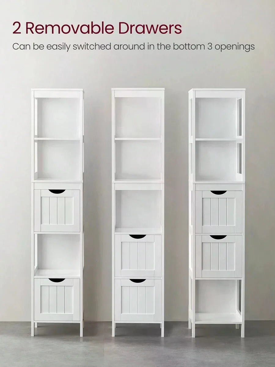 Metal Bathroom Corner Cabinet With Storage Organizer And Drawers