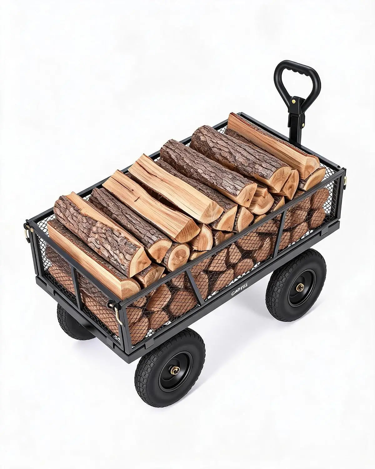 TWISTER.CK Heavy Duty Steel Garden Cart With Removable Mesh Sides