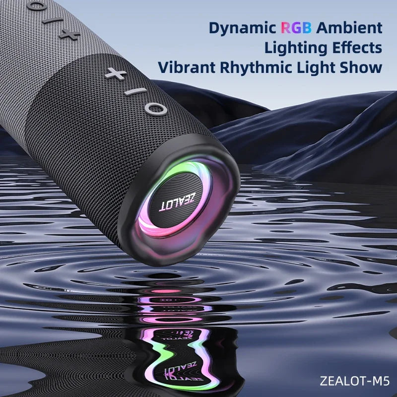Zealot M5 Magnetic Bluetooth Speaker Power Bank and RGB Lights
