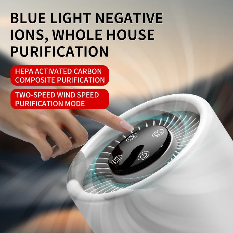 ZNLYRION Mini Desktop Air Purifier With HEPA Filter And Aromatherapy