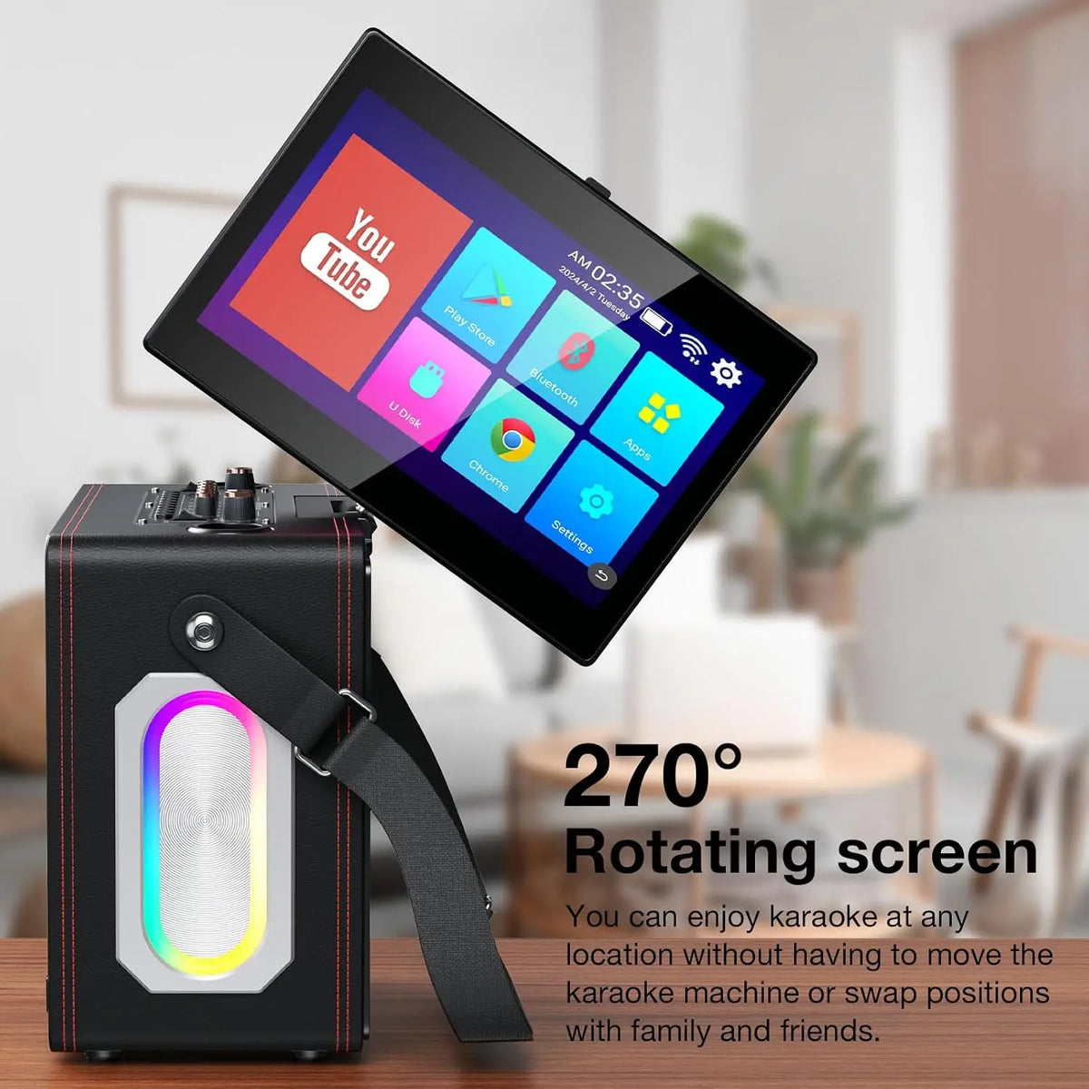 Portable Bluetooth Karaoke Speaker With Wireless Microphones