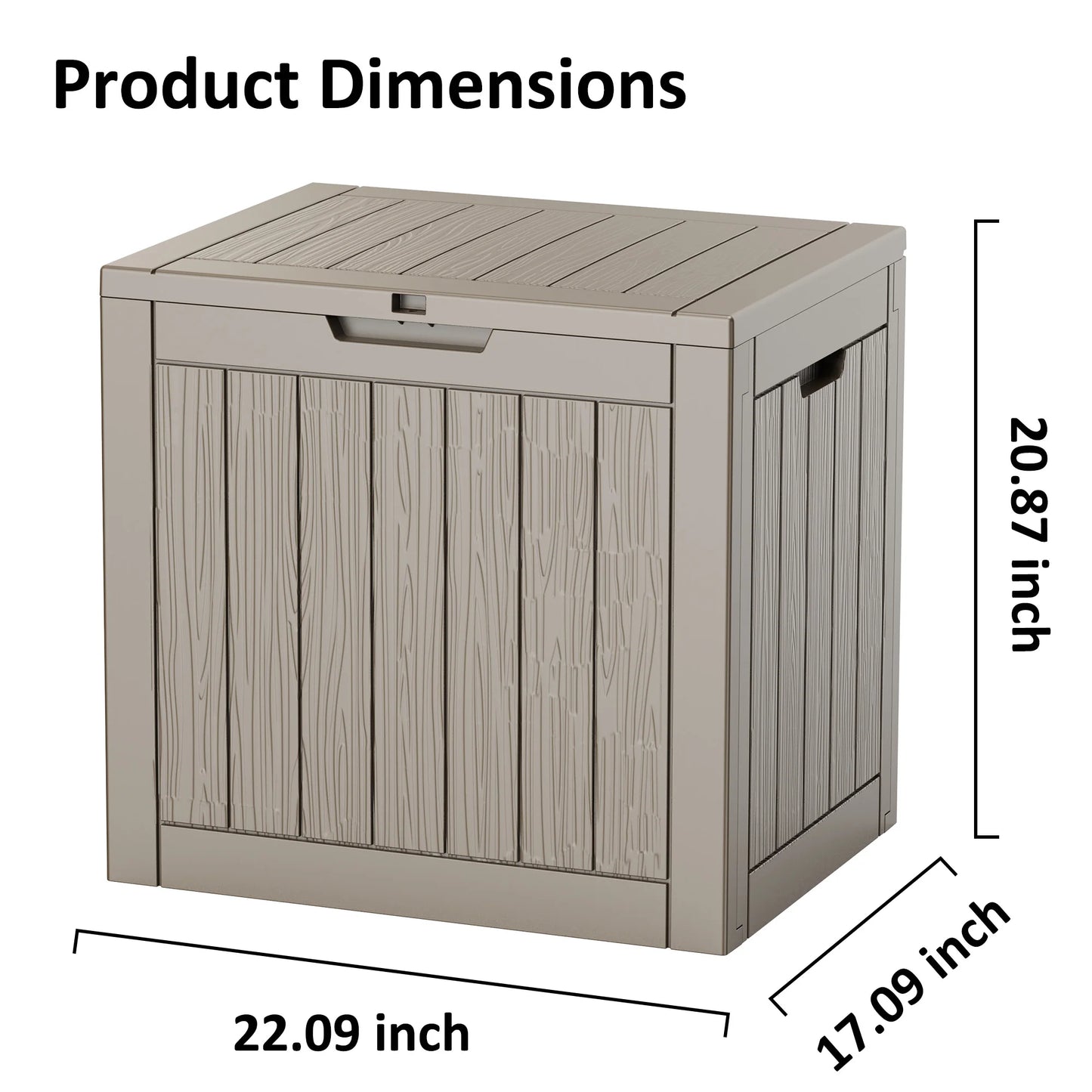 Waterproof Resin Outdoor Deck Box with Lock and UV Protection