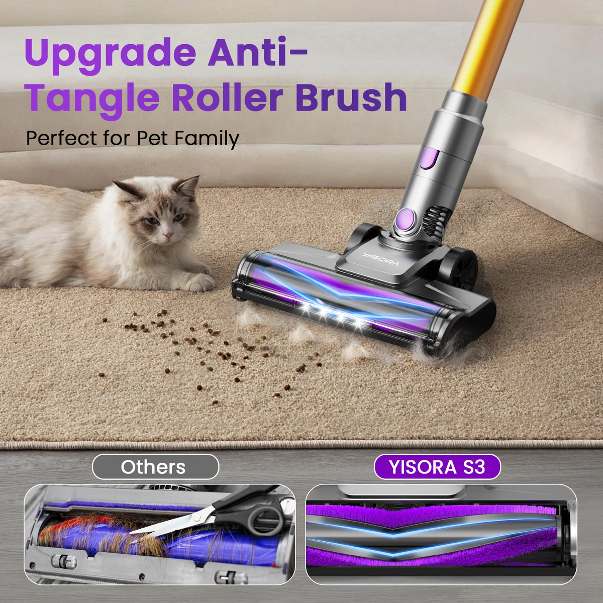 INSE S3P Powerful Cordless Stick Vacuum LED Display Free-Standing