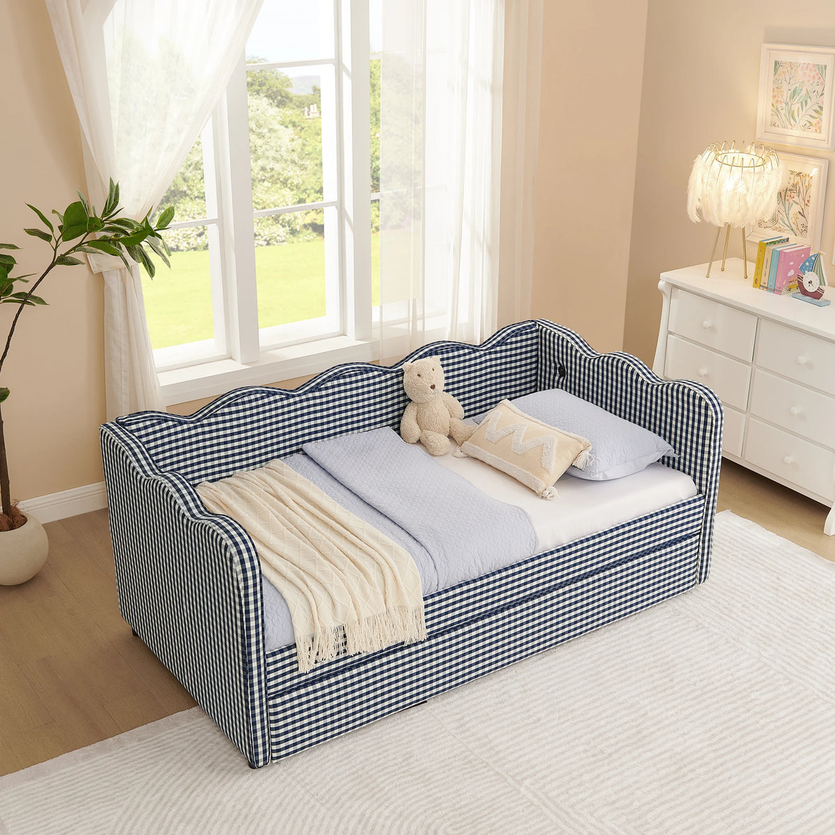 Daybed Sofa Bed With Trundle And Built In USB Charging