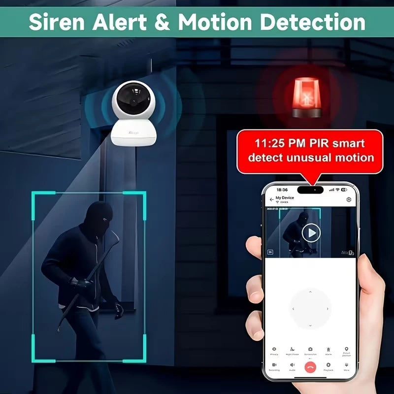 ALAGA Smart WiFi Camera With Auto Tracking Two Way Audio