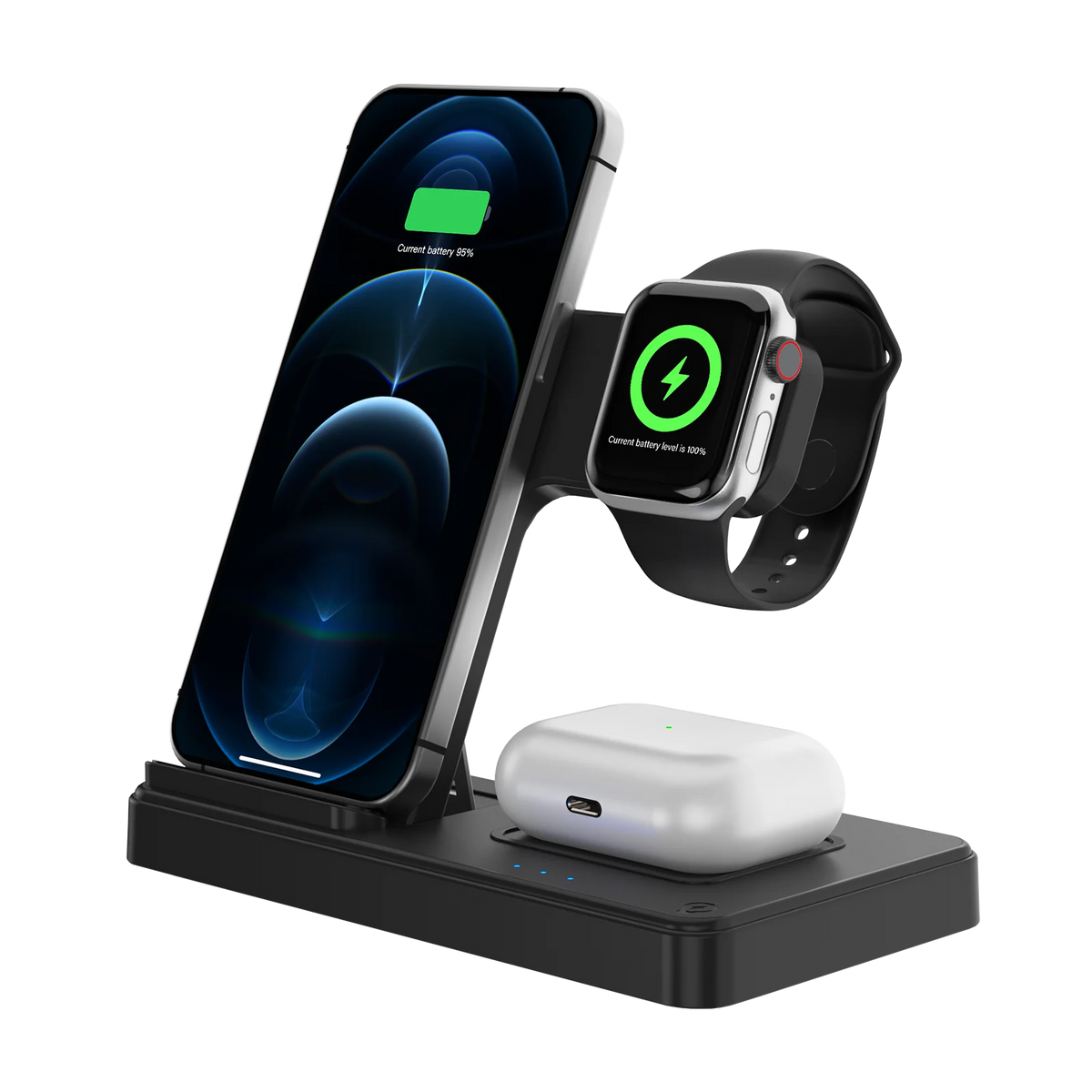 Foldable 3 In 1 Magnetic Wireless Charger for Apple Devices