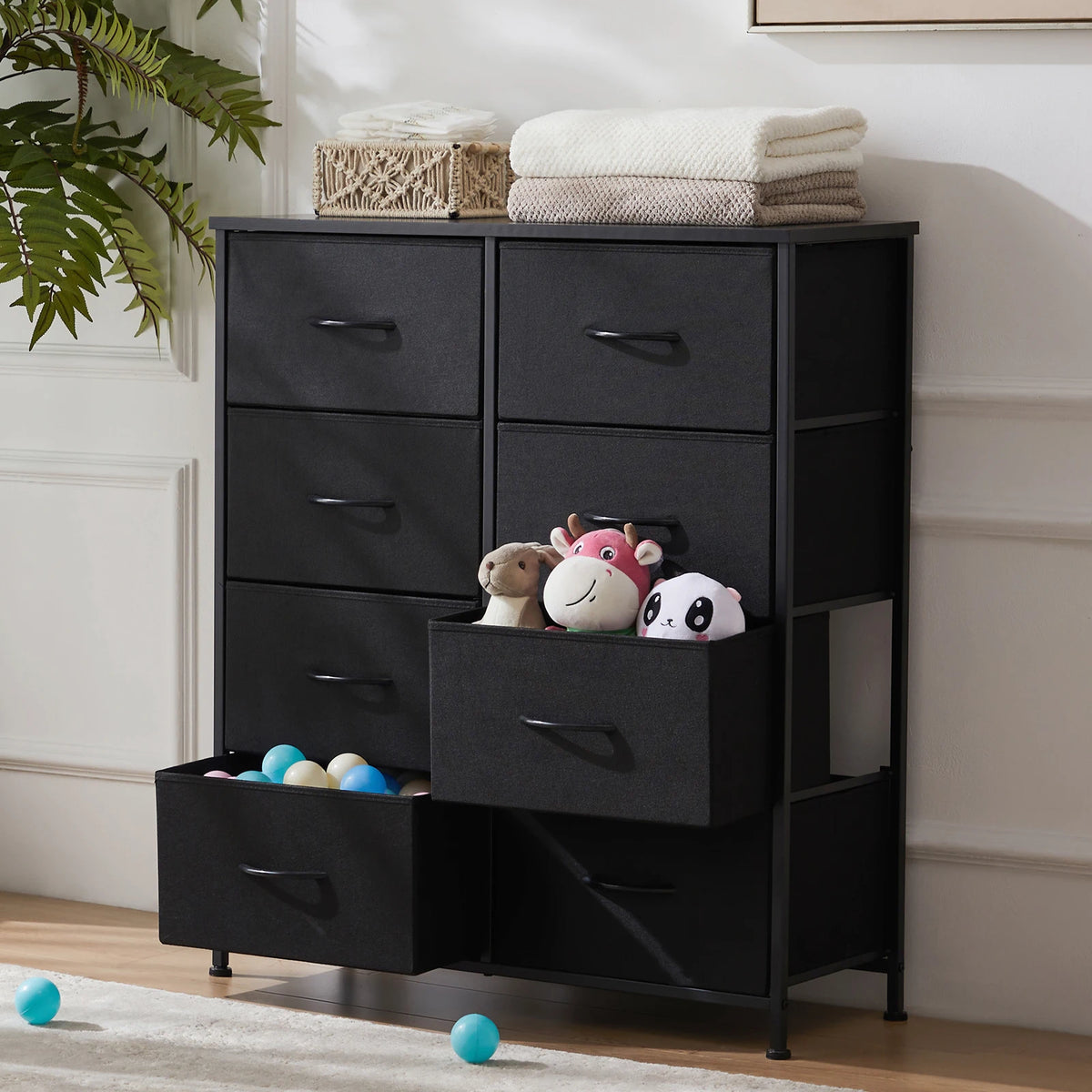 MCQ Eight Drawer Fabric Storage Cabinet For Living Room