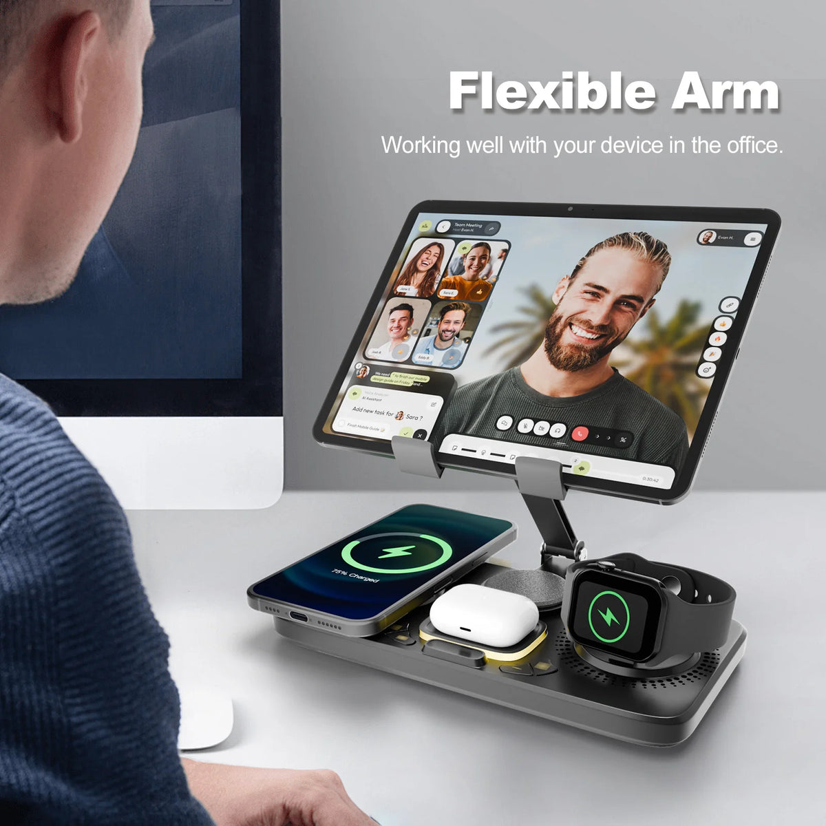 Six In One Wireless Charging Station for Multiple Apple Devices