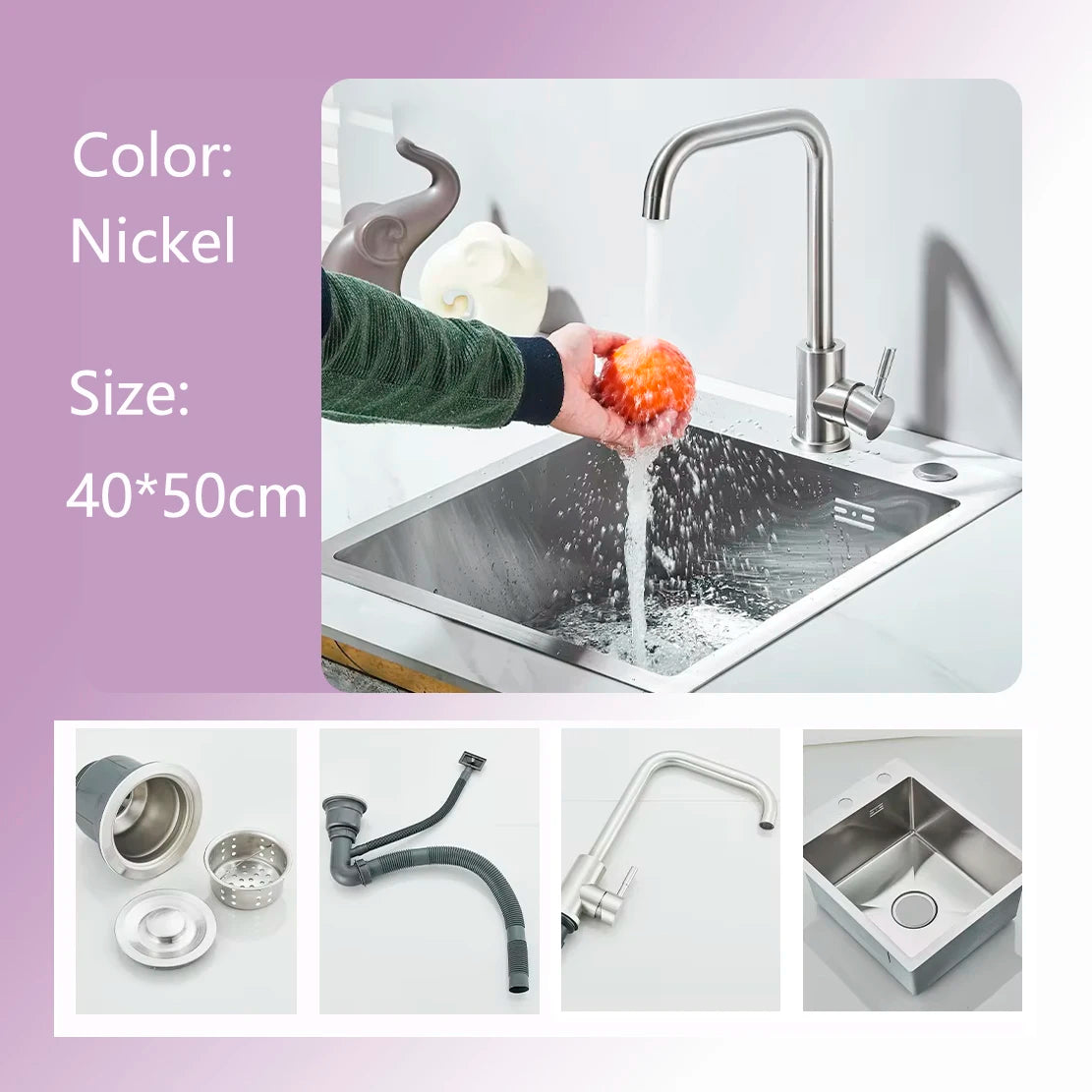 Suguword 304 Stainless Steel Kitchen Faucet With Dispenser