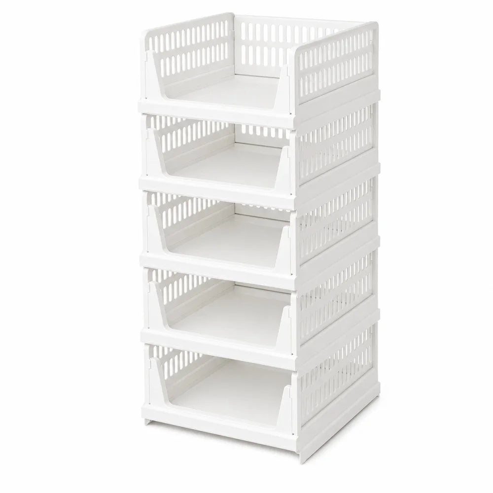 Zoe Stackable Modular Storage Baskets for Closet and Home Organization