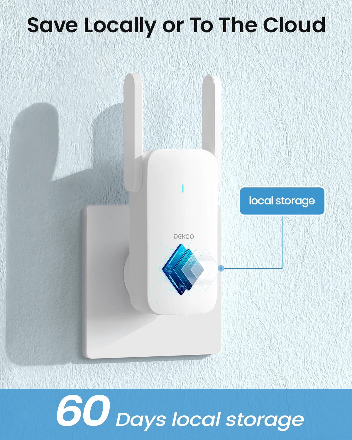 Dekco 5MP WiFi Video Doorbell Featuring Motion Detection And Audio