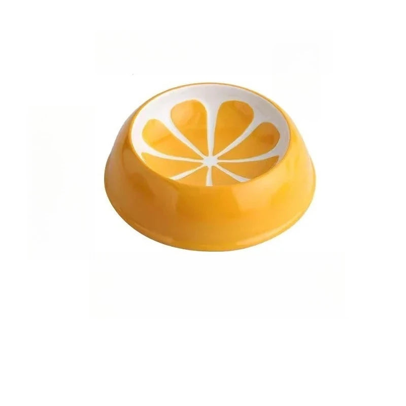 Ceramic Watermelon Shape Pet Bowl For Cats And Dogs