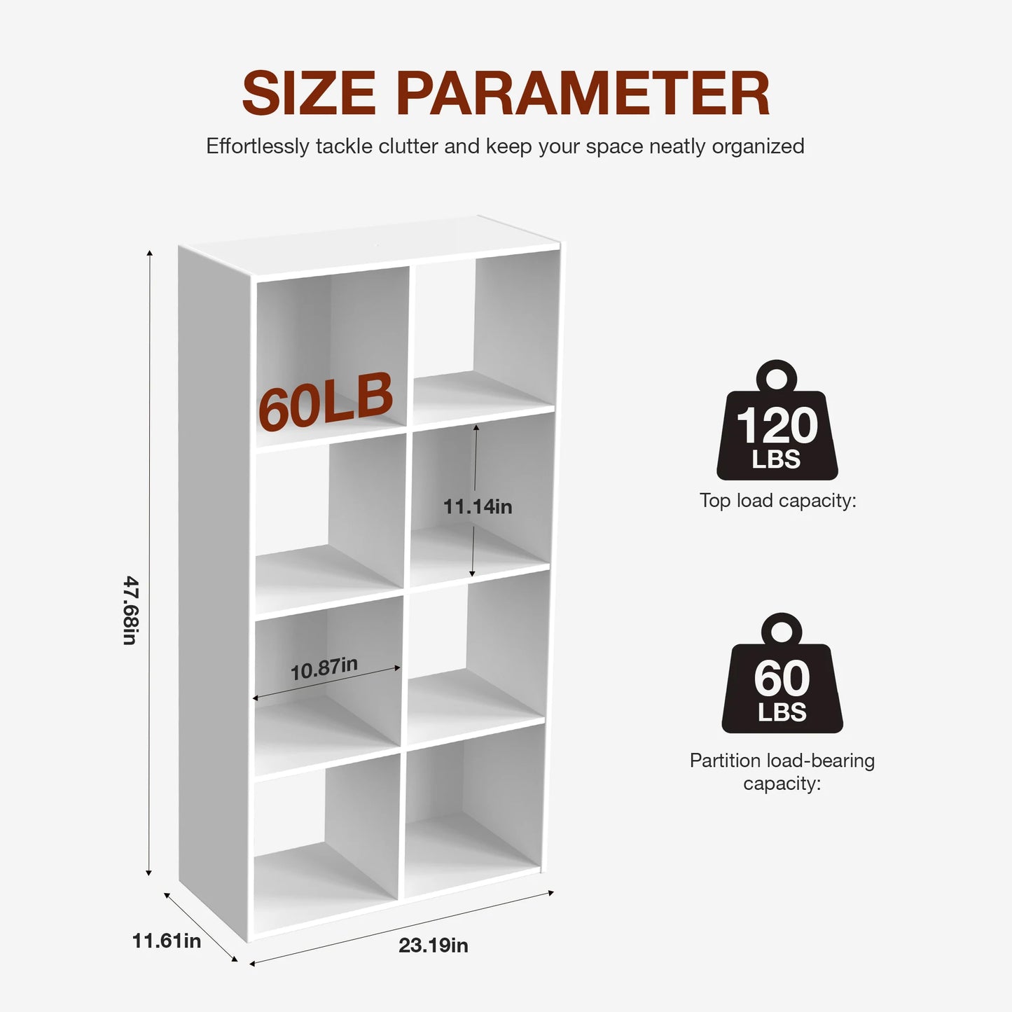 JHK Modern Wooden Storage Organizer Modular Bookshelf