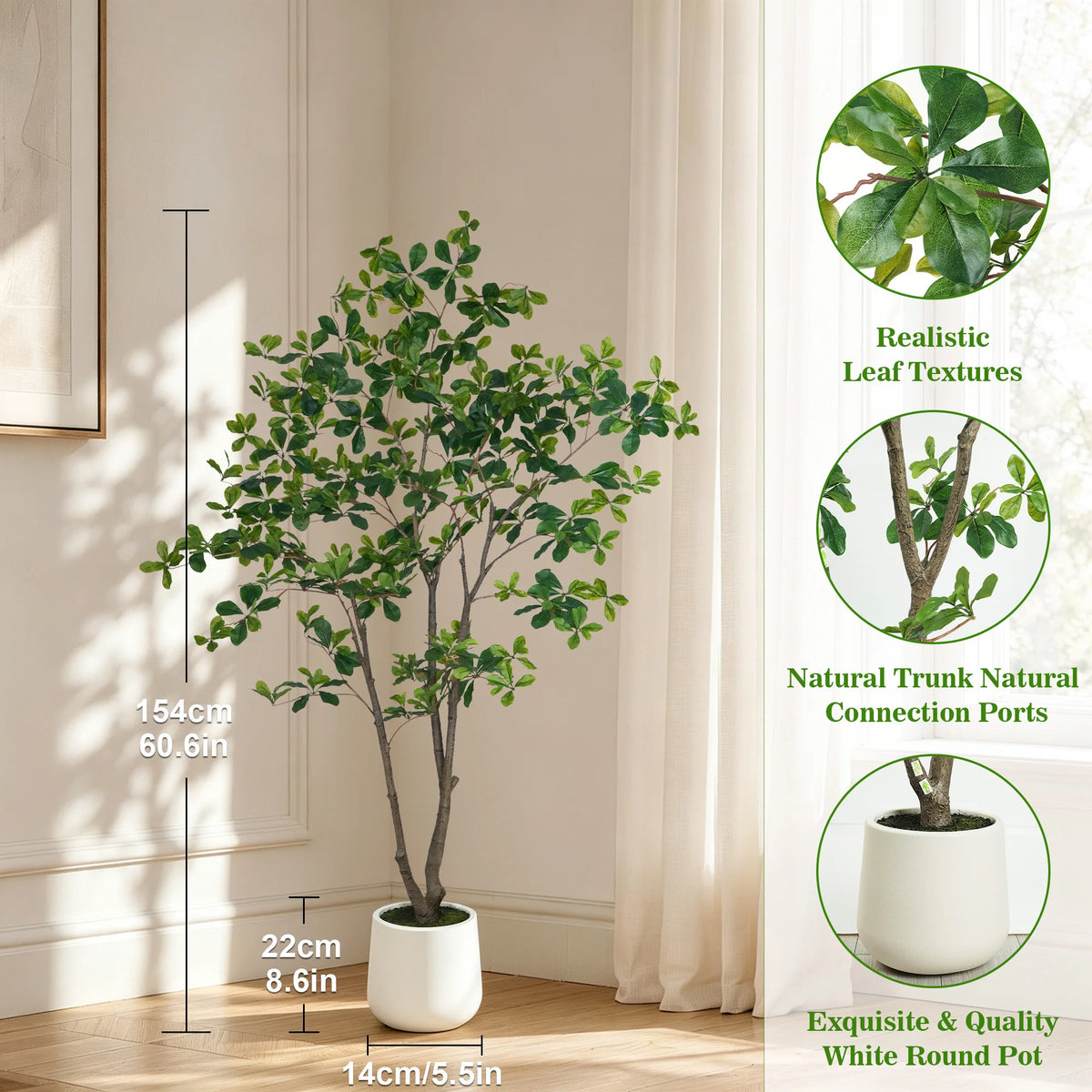 Olitree Faux Olive Eucalyptus Indoor Floor Tree In Pot