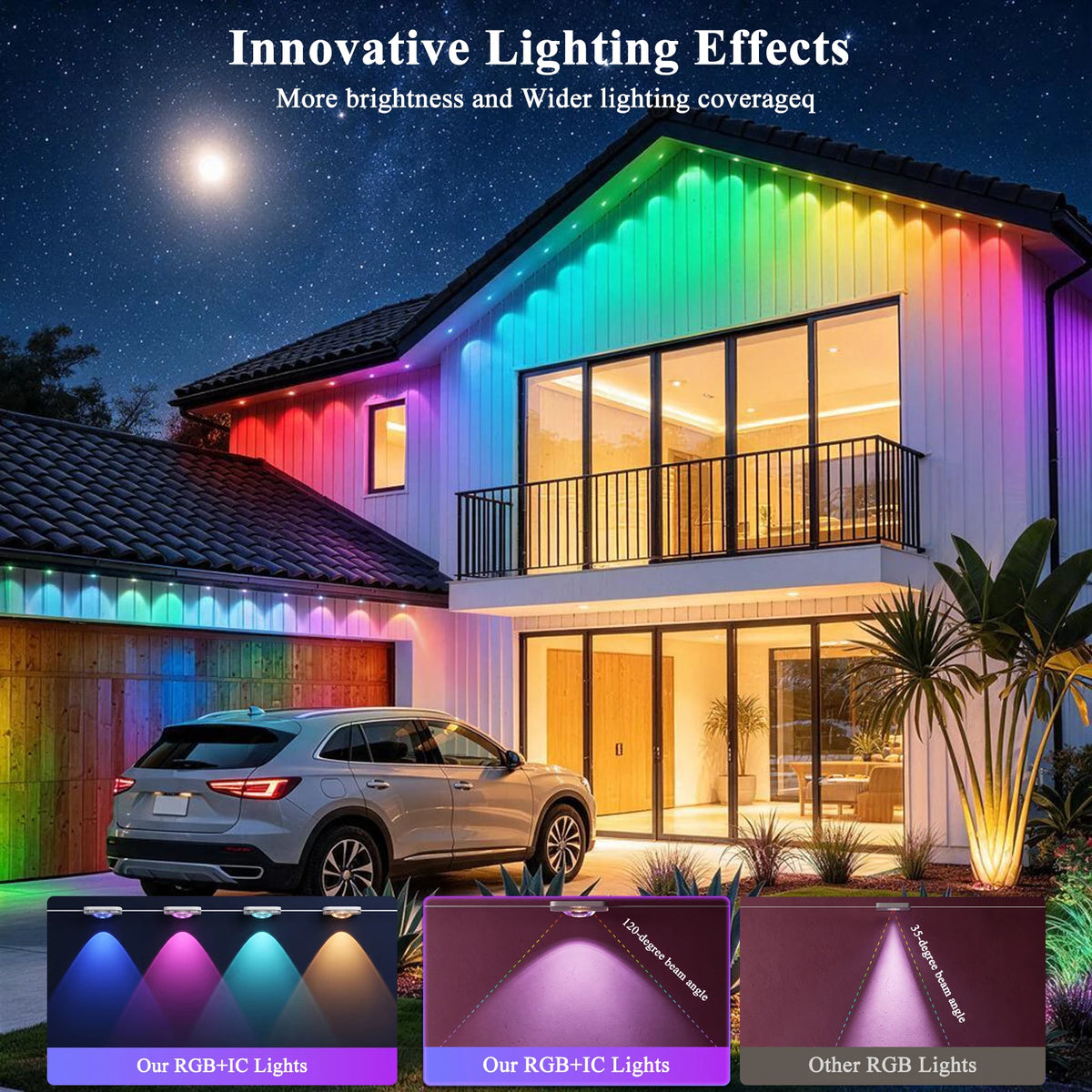 AILBTON Outdoor LED Lights With App Control And Music Sync