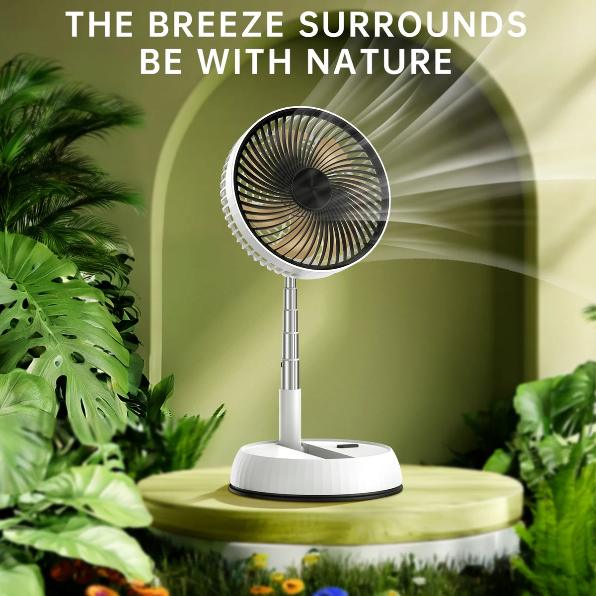 Tengkesi Portable Oscillating Fan With Remote Control And Battery