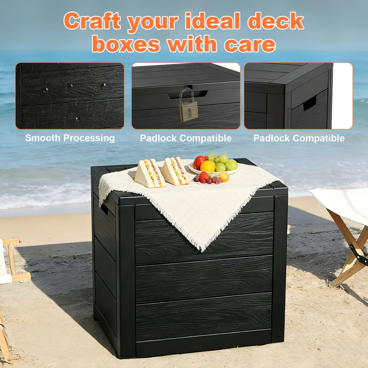 Heavy Duty Outdoor Resin Storage Box With Lockable Lid