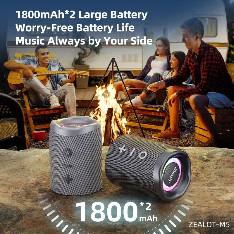 Zealot M5 Magnetic Bluetooth Speaker Power Bank and RGB Lights