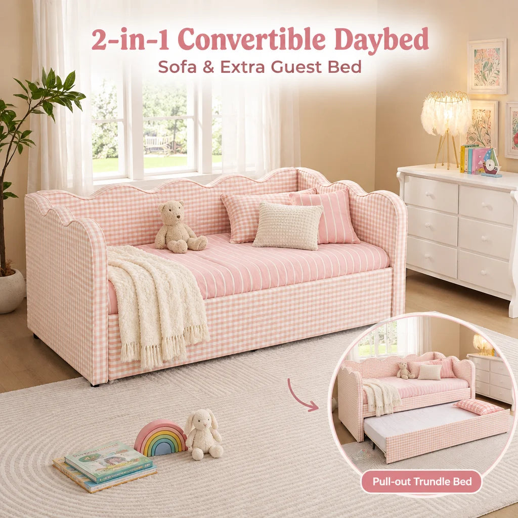 Daybed Sofa Bed With Trundle And Built In USB Charging
