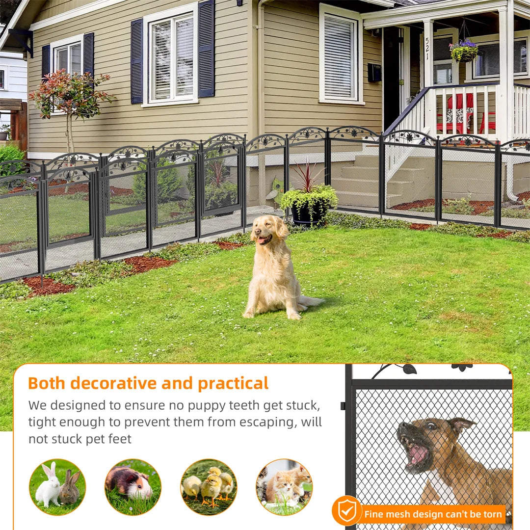 BINGOPAW Heavy Duty Dog Playpen Metal Fence Indoor Outdoor