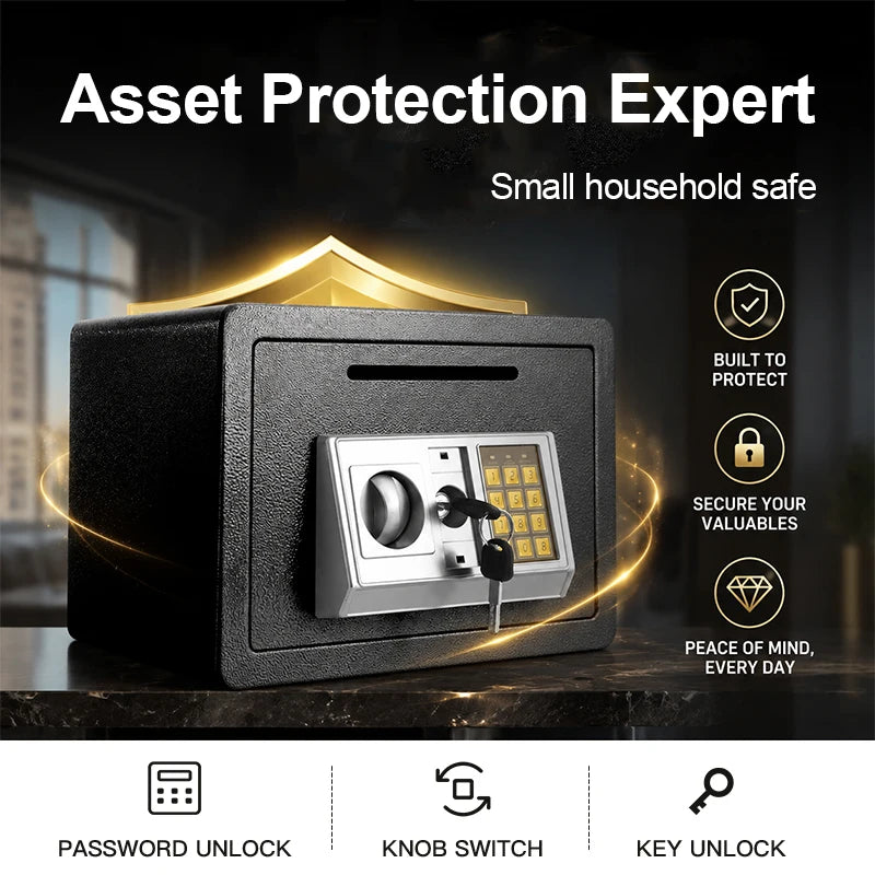 Digital Lock Home Safe For Cash Jewelry And Document Storage