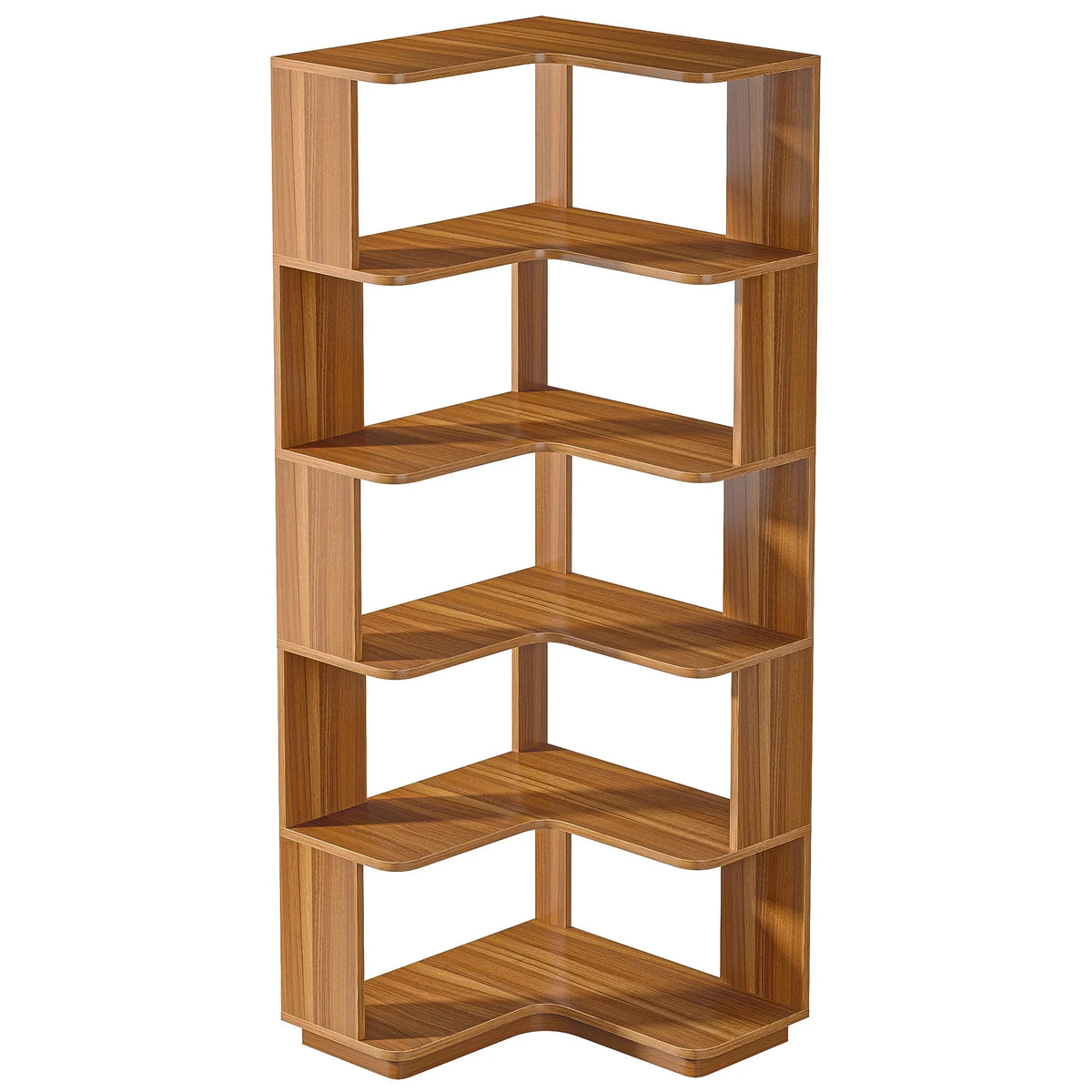 Tribesigns 6 Tier Industrial Corner Bookshelf With Anti Drop Panel
