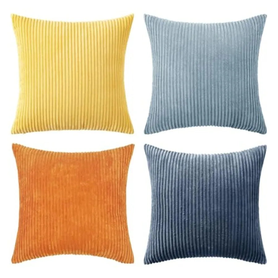 Modern Farmhouse Corduroy Throw Pillow Covers For Home Decor