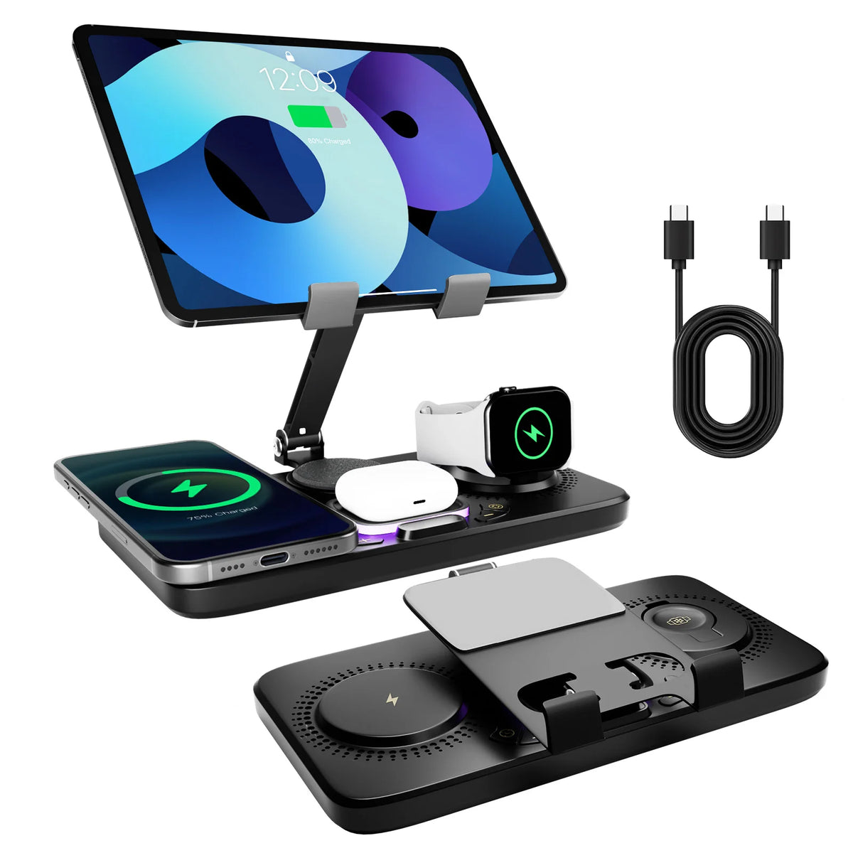 Six In One Wireless Charging Station for Multiple Apple Devices