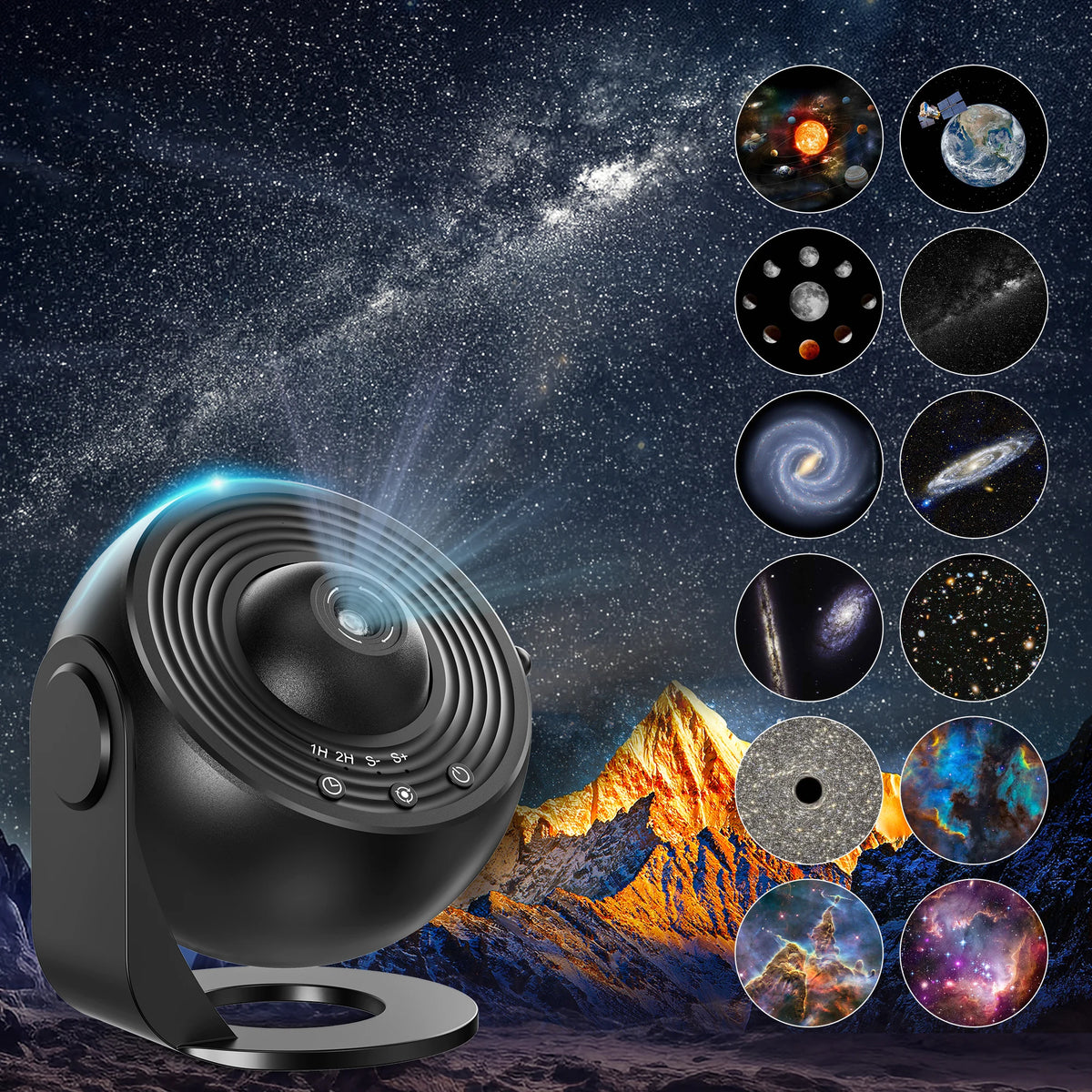 Aiopp Star Projector Planetarium Galaxy Night Light With Rotation