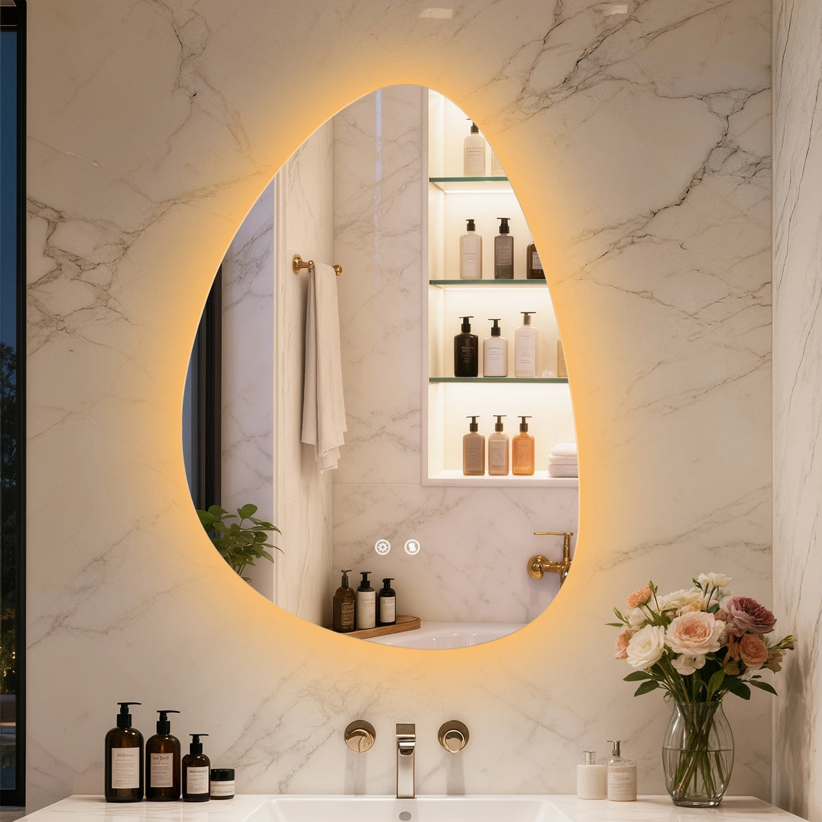 LED Bathroom Vanity Mirror Wall Mounted Anti Fog Touch Sensor