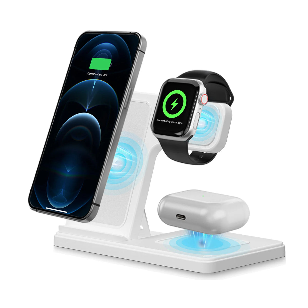 Foldable 3 In 1 Magnetic Wireless Charger for Apple Devices