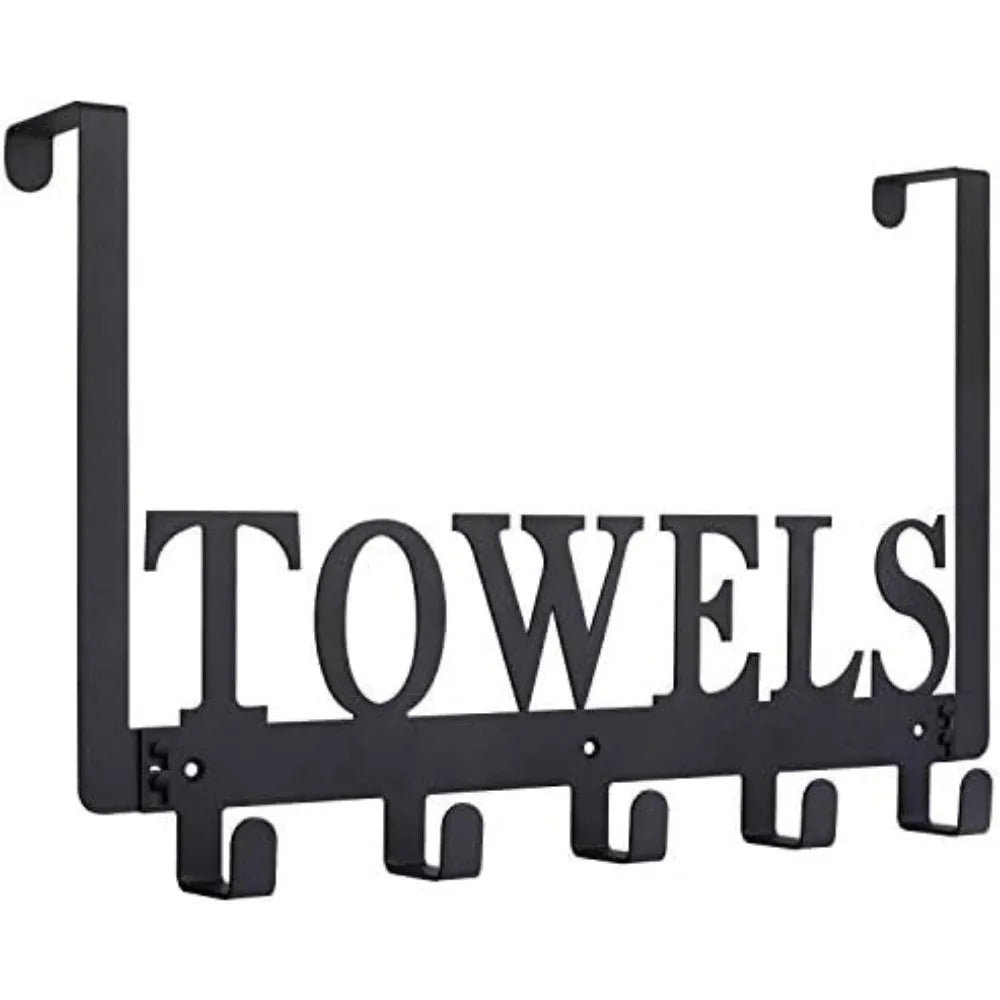 NBVCX Over The Door Towel Hooks With Five Metal Arms