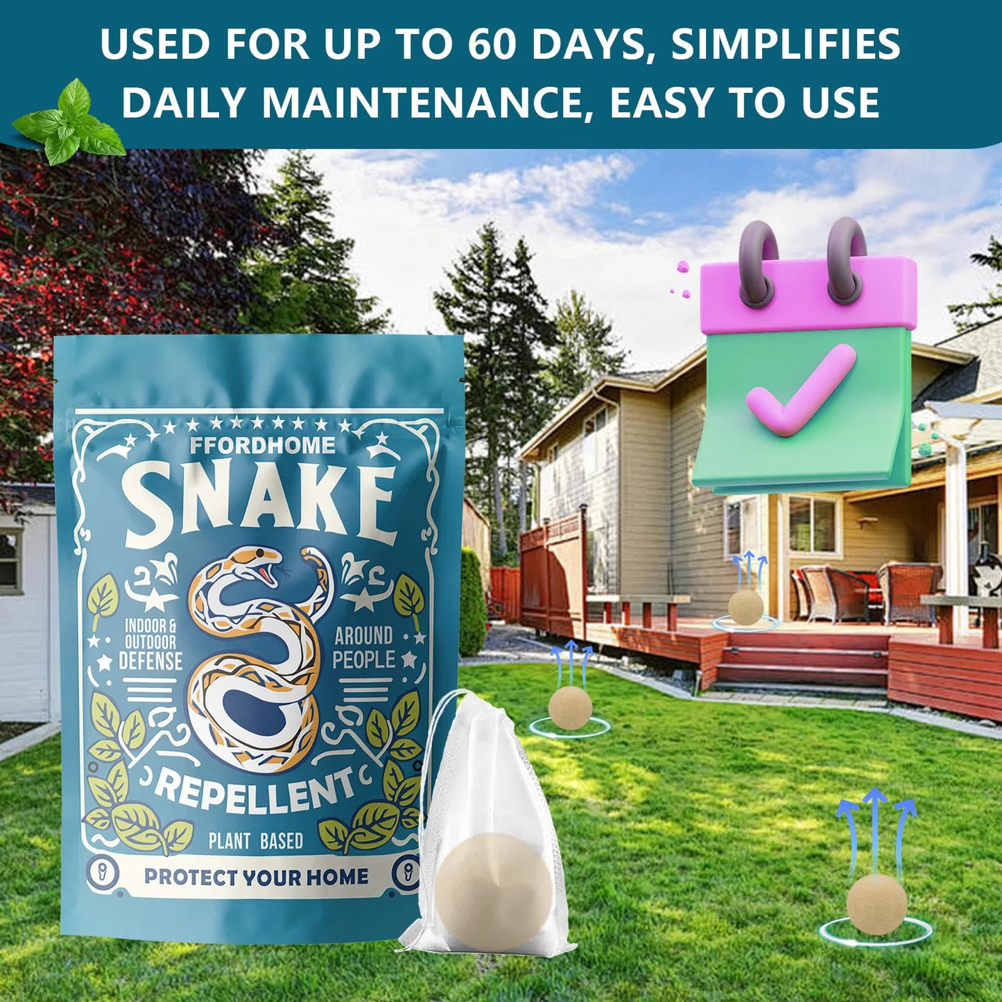 Pet Safe Snake Repellent Balls For Effective Outdoor Yard Protection